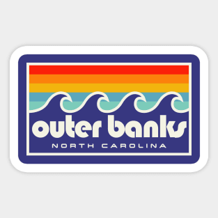 Outer Banks NC Retro OBX North Carolina Sticker